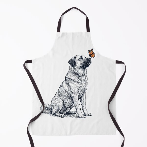 Item preview, Vintage Anatolian Shepherd Dog with Butterfly Dog Lover designed and sold by DoodleTortle.
