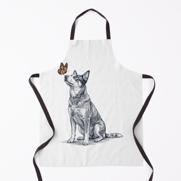 Item preview, Vintage Australian Cattle Dog with Butterfly Dog Lover designed and sold by DoodleTortle.