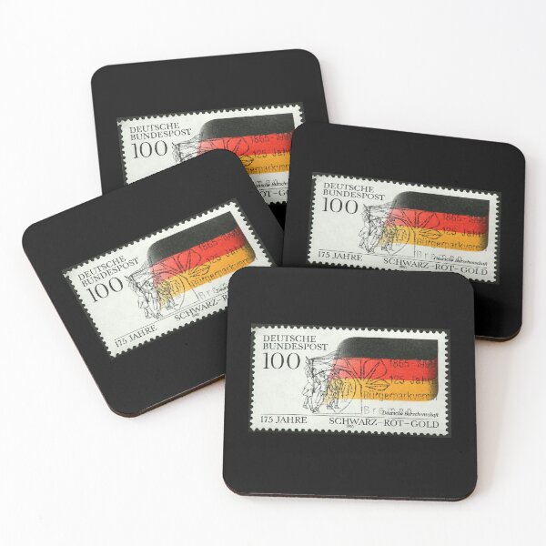 Item preview, Vintage German Stamp 175 Years Schwarz Rot Gold 1990 designed and sold by AVNGR-Design.