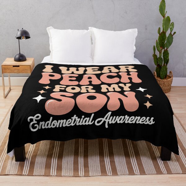 Item preview, Endometrial Cancer Awareness Peach Ribbon Son designed and sold by SapfireStuArt.