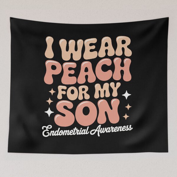 Item preview, Endometrial Cancer Awareness Peach Ribbon Son designed and sold by SapfireStuArt.