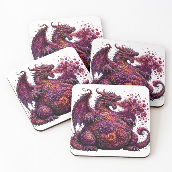 Item preview, Dragón floral designed and sold by Art That Blooms.