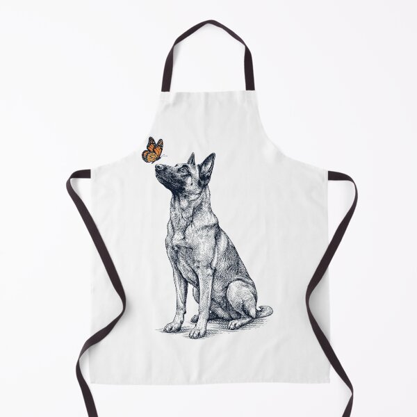 Item preview, Vintage Belgian Shepherd with Butterfly Dog Lover designed and sold by DoodleTortle.