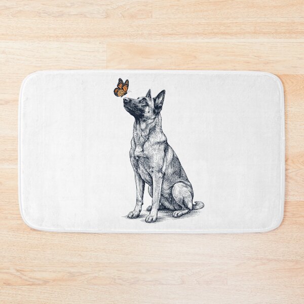 Item preview, Vintage Belgian Shepherd with Butterfly Dog Lover designed and sold by DoodleTortle.