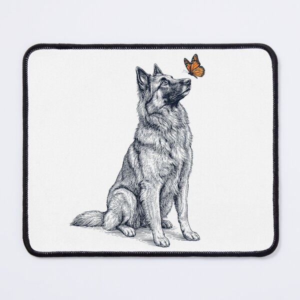 Item preview, Vintage Belgian Tervuren with Butterfly Dog Lover designed and sold by DoodleTortle.