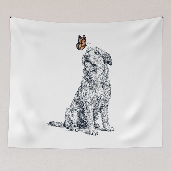 Item preview, Vintage Berger Picard with Butterfly Dog Lover designed and sold by DoodleTortle.