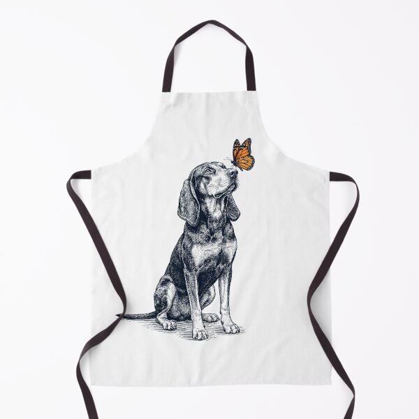 Item preview, Vintage Black and Tan Coonhound with Butterfly Dog Lover designed and sold by DoodleTortle.