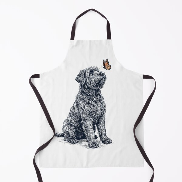 Item preview, Vintage Black Russian Terrier with Butterfly Dog Lover designed and sold by DoodleTortle.