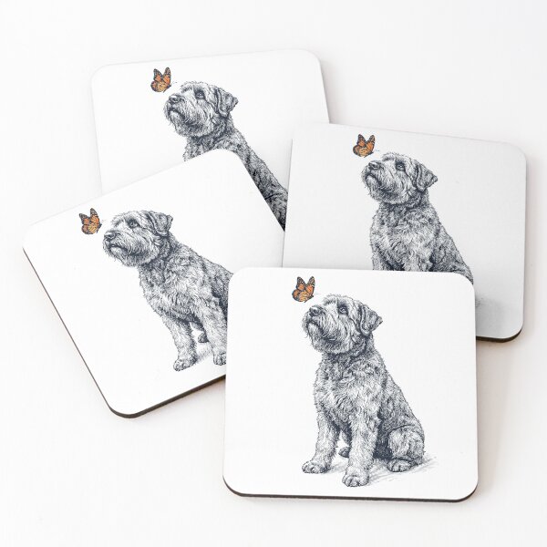 Item preview, Vintage Bouvier des Flandres with Butterfly Dog Lover designed and sold by DoodleTortle.