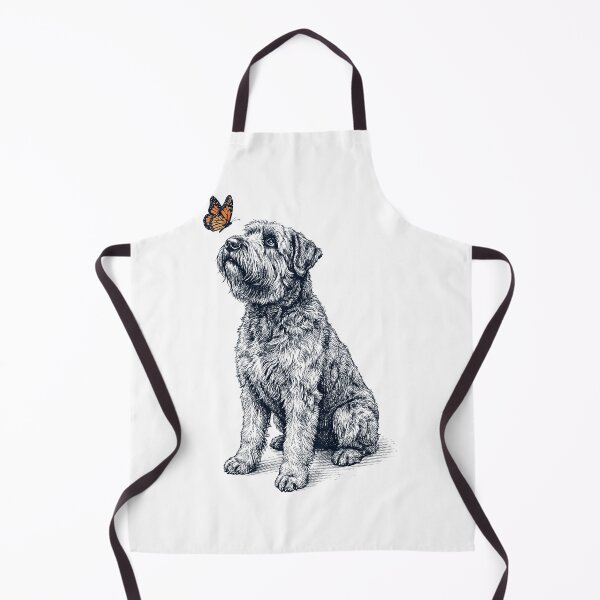 Item preview, Vintage Bouvier des Flandres with Butterfly Dog Lover designed and sold by DoodleTortle.