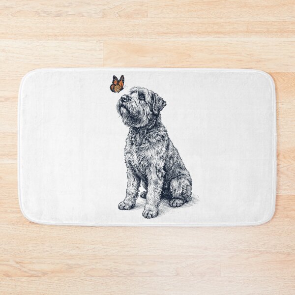 Item preview, Vintage Bouvier des Flandres with Butterfly Dog Lover designed and sold by DoodleTortle.