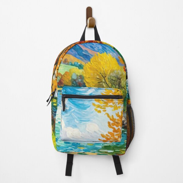 Item preview, House in Autumn by the Stream designed and sold by Undersea Ai Art.