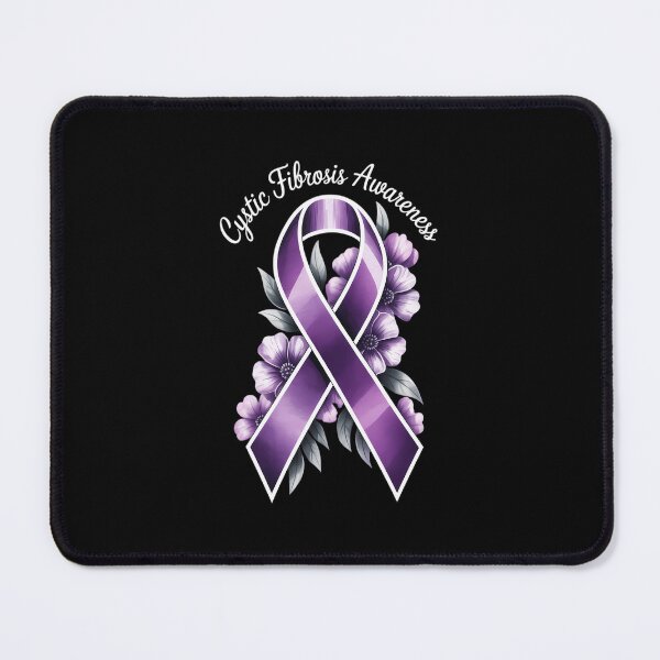 Item preview, Cystic Fibrosis Awareness Cystic Fibrosis Floral Purple Awareness Ribbon designed and sold by SapfireStuArt.