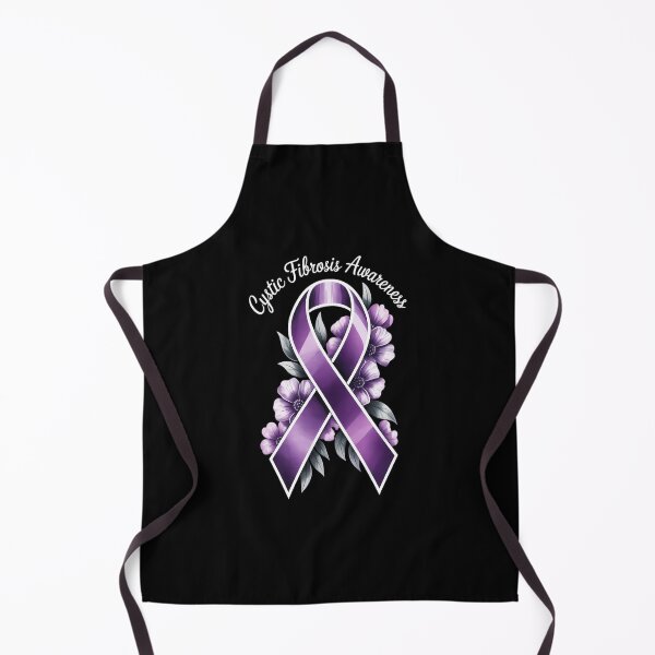 Item preview, Cystic Fibrosis Awareness Cystic Fibrosis Floral Purple Awareness Ribbon designed and sold by SapfireStuArt.