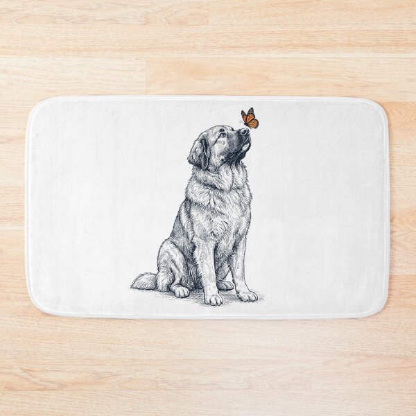 Item preview, Vintage Caucasian Shepherd Dog with Butterfly Dog Lover designed and sold by DoodleTortle.