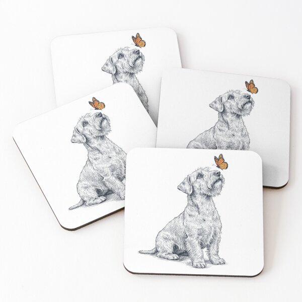 Item preview, Vintage Cesky Terrier with Butterfly Dog Lover designed and sold by DoodleTortle.