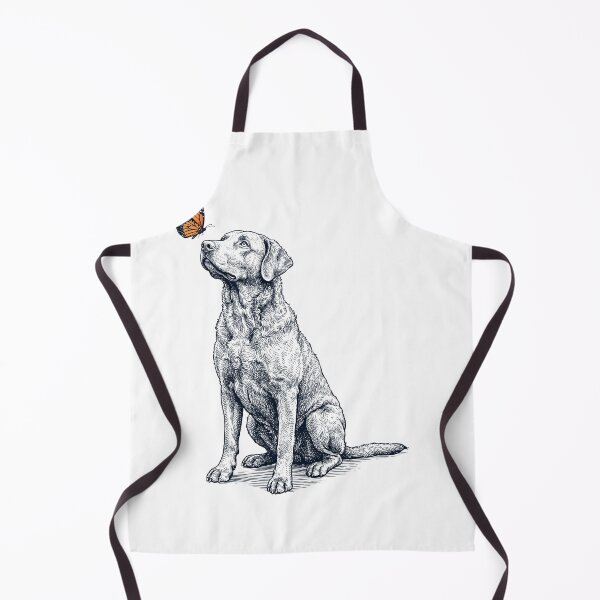 Item preview, Vintage Chesapeake Bay Retriever with Butterfly Dog Lover designed and sold by DoodleTortle.