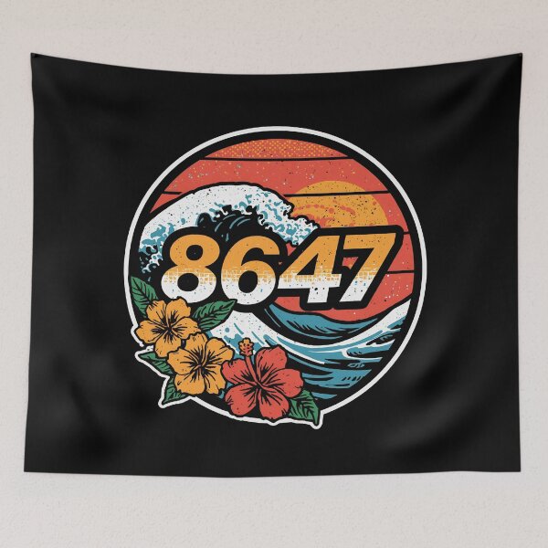Item preview, 8647 Surf Wave Tropical Vintage Design designed and sold by PROPera-design.