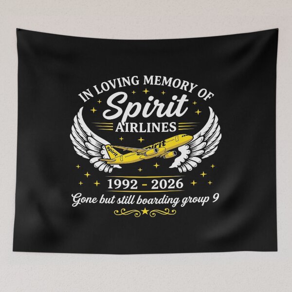 Item preview, In Loving Memory of Spirit Airlines 1992–2026 Gone But Still Boarding Group 9 designed and sold by Namerreh59Art.