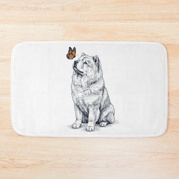 Item preview, Vintage Chow Chow with Butterfly Dog Lover designed and sold by DoodleTortle.