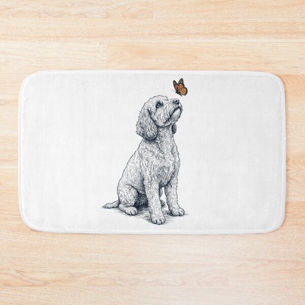 Item preview, Vintage Cockapoo with Butterfly Dog Lover designed and sold by DoodleTortle.