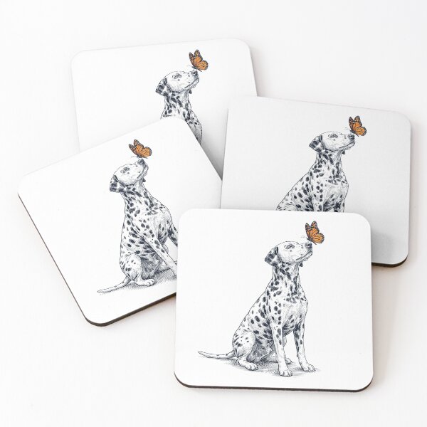 Item preview, Vintage Dalmatian with Butterfly Dog Lover designed and sold by DoodleTortle.