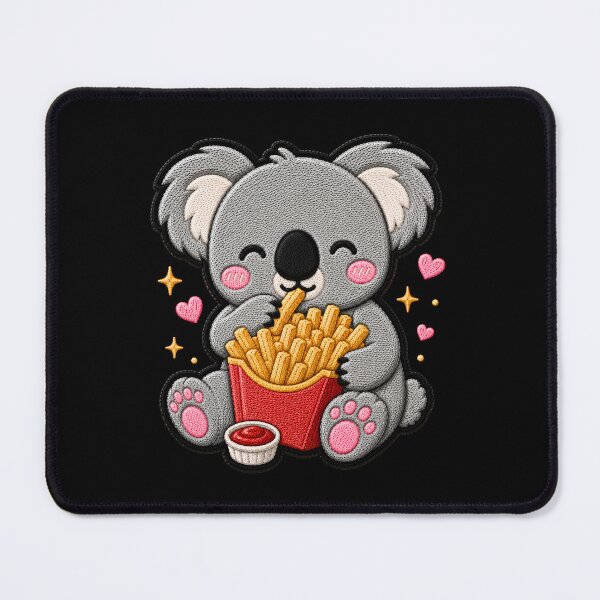 Item preview, Kawaii Koala French Fries Embroidery Patch Cute designed and sold by ColorSplash123.
