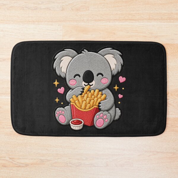 Item preview, Kawaii Koala French Fries Embroidery Patch Cute designed and sold by ColorSplash123.