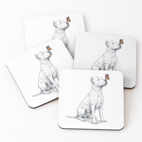 Item preview, Vintage Dogo Argentino with Butterfly Dog Lover designed and sold by DoodleTortle.