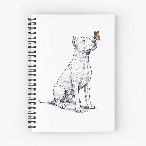Item preview, Vintage Dogo Argentino with Butterfly Dog Lover designed and sold by DoodleTortle.
