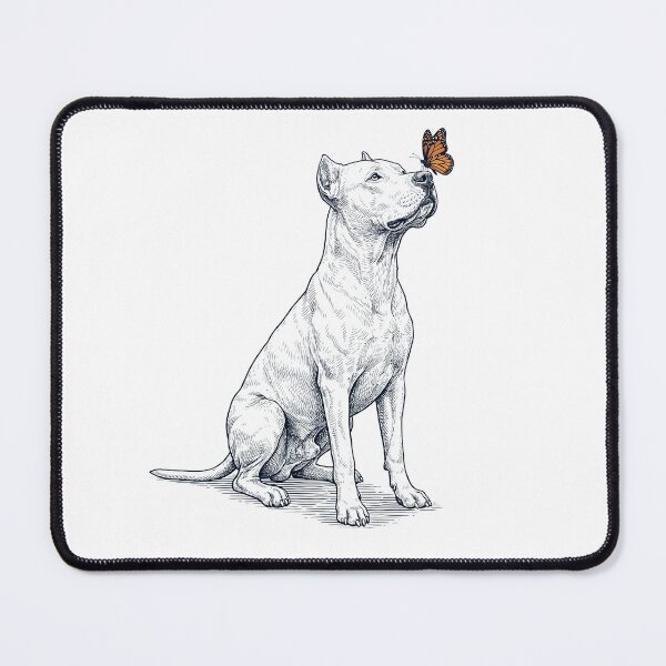Item preview, Vintage Dogo Argentino with Butterfly Dog Lover designed and sold by DoodleTortle.