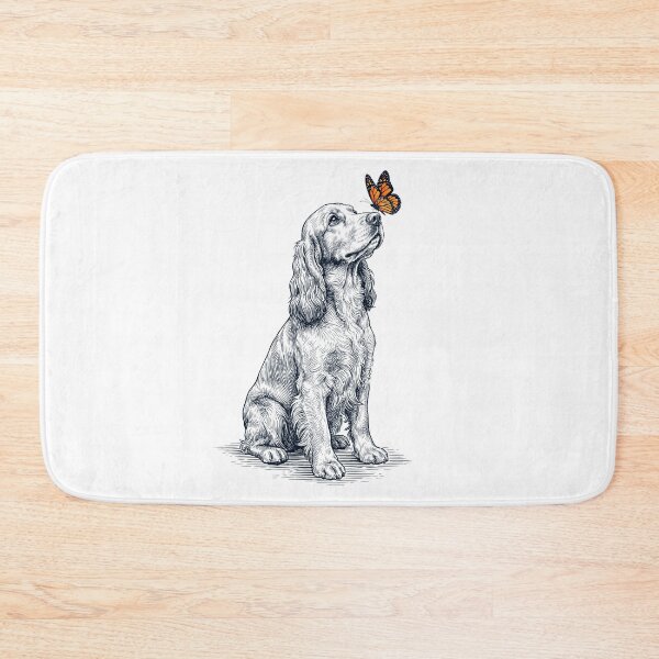 Item preview, Vintage English Cocker Spaniel with Butterfly Dog Lover designed and sold by DoodleTortle.
