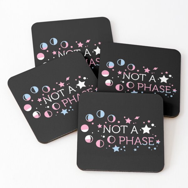 Item preview, Not A Phase Trans Pride Moon Phases LGBT Flag Aesthetic designed and sold by Namerreh59Art.
