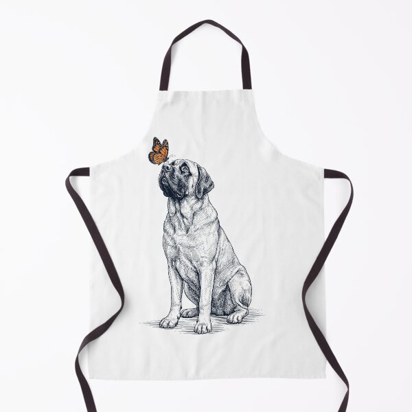 Item preview, Vintage English Mastiff with Butterfly Dog Lover designed and sold by DoodleTortle.