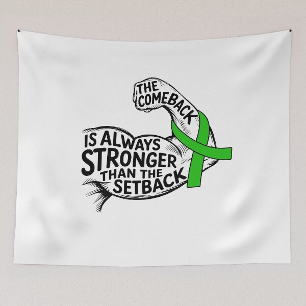 Item preview, The Comeback Is Always Stronger Than Setback Lymphoma Awareness designed and sold by Randomera.