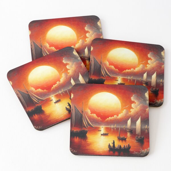 Item preview, Fleet of the Setting Sun  designed and sold by Undersea Ai Art.
