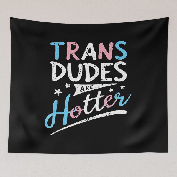 Item preview, Trans Dudes Are Hotter Funny Transgender Pride LGBT Flag Vintage Retro designed and sold by Namerreh59Art.