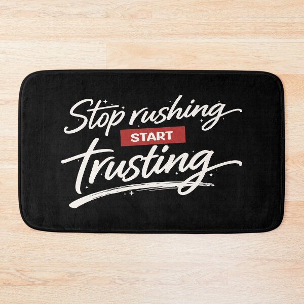 Item preview, Stop Rushing Start Trusting – Christian Faith Typography Design designed and sold by Verse & Vibes.