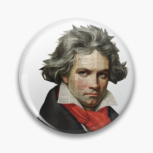 Item preview, Beethoven – Musical Collage Portrait Art Print | Classical Music Composer Poster designed and sold by OzzFrequency.