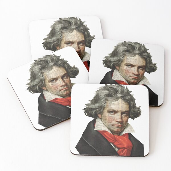 Item preview, Beethoven – Musical Collage Portrait Art Print | Classical Music Composer Poster designed and sold by OzzFrequency.