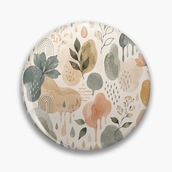 Item preview, Boho Organic Drip Seamless Pattern | Abstract Earth Tone Raindrop Floral Tile | Watercolor Ooze Botanical Design designed and sold by AnimalAirtistry.
