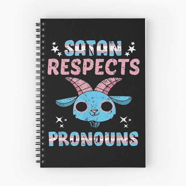 Item preview, Satan Respects Pronouns Funny Transgender Pride Goth Vintage designed and sold by Namerreh59Art.