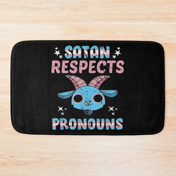 Item preview, Satan Respects Pronouns Funny Transgender Pride Goth Vintage designed and sold by Namerreh59Art.