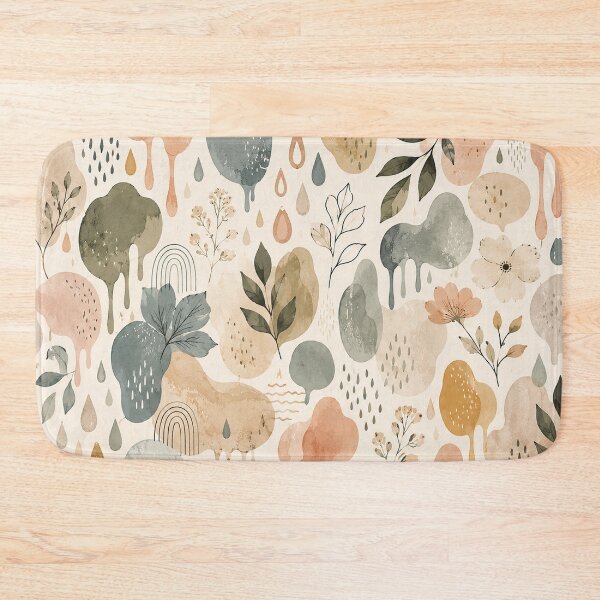 Item preview, Boho Organic Drip Seamless Pattern | Abstract Earth Tone Raindrop Floral Tile | Watercolor Ooze Botanical Design designed and sold by AnimalAirtistry.