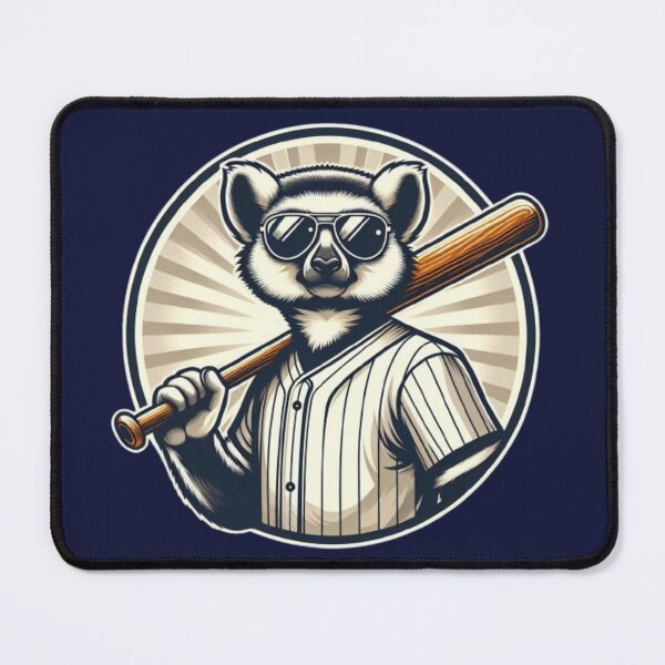 Item preview, Baseball Lemur – Whimsical Sports Animal Art designed and sold by Dogandesighn.