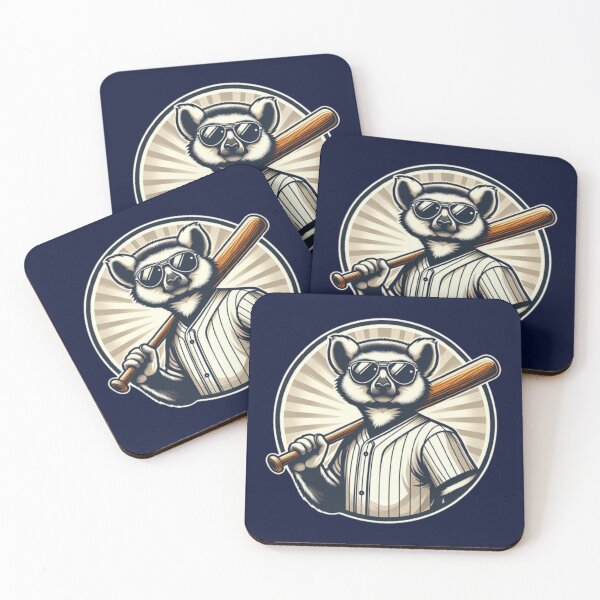 Item preview, Baseball Lemur – Whimsical Sports Animal Art designed and sold by Dogandesighn.