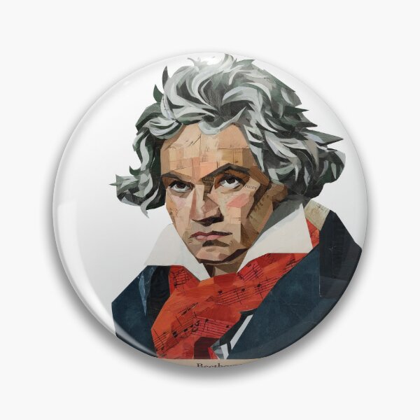 Item preview, Beethoven – Musical Collage Portrait Art Print | Classical Music Composer Poster designed and sold by OzzFrequency.