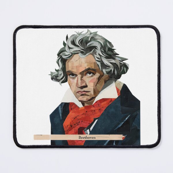 Item preview, Beethoven – Musical Collage Portrait Art Print | Classical Music Composer Poster designed and sold by OzzFrequency.