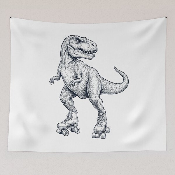 Item preview, Vintage Dinosaur Roller Skate Animal Lover designed and sold by TerryConnells.