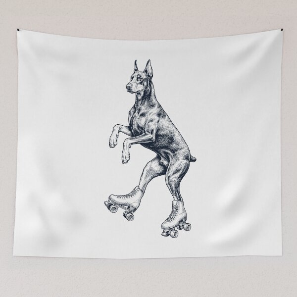 Item preview, Vintage Doberman Pinscher Roller Skate Dog Mom Dad Lover designed and sold by TerryConnells.